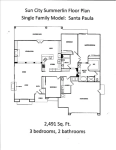 Single Family Sun City Summerlin2491 Model_Santa Paula