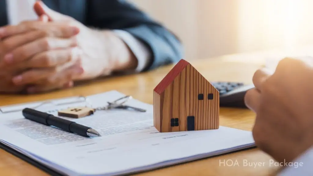 Buyer reviewing HOA documents with a REALTOR in Sun City Summerlin