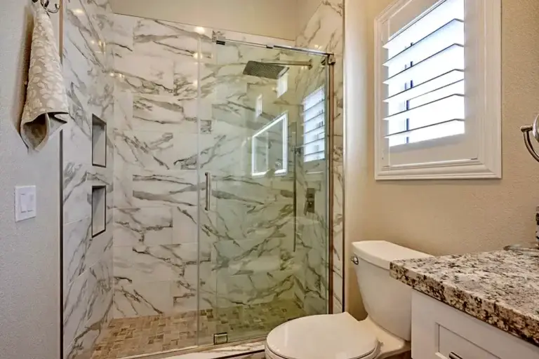 Aristocrat Floor Plan in Sun City Summerlin secondary bathroom with walk-in shower