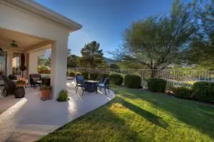 Buckingham Floor Plan in Sun City Summerlin patio exterior golf views