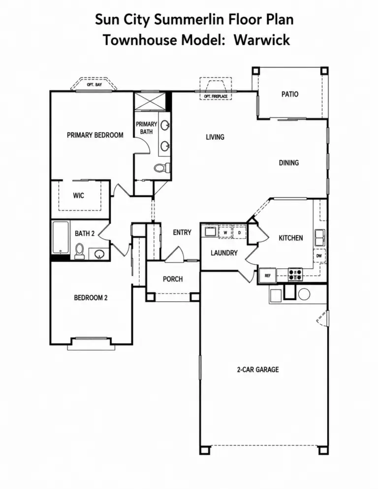Warwick Townhome floorplan in Sun City Summerlin