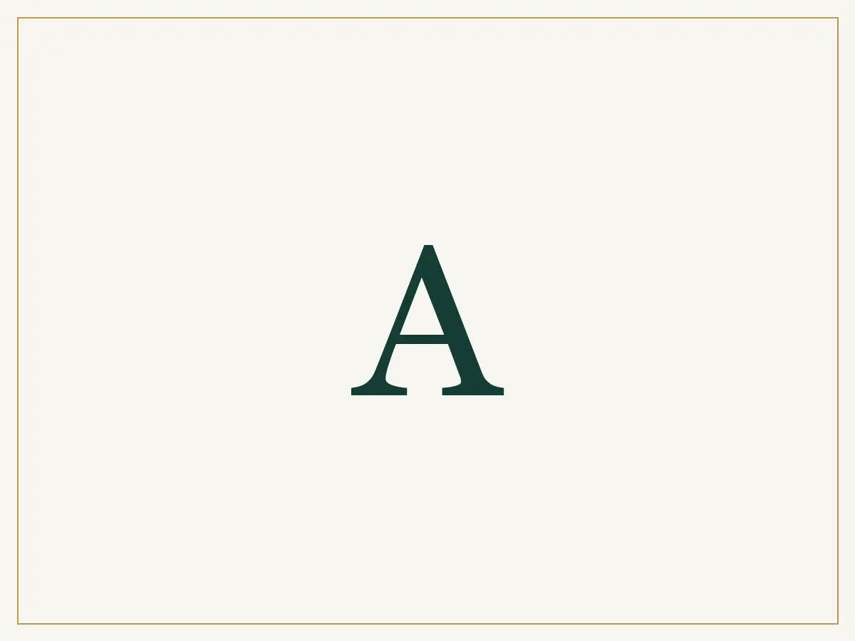 Letter A placeholder; no community photograph