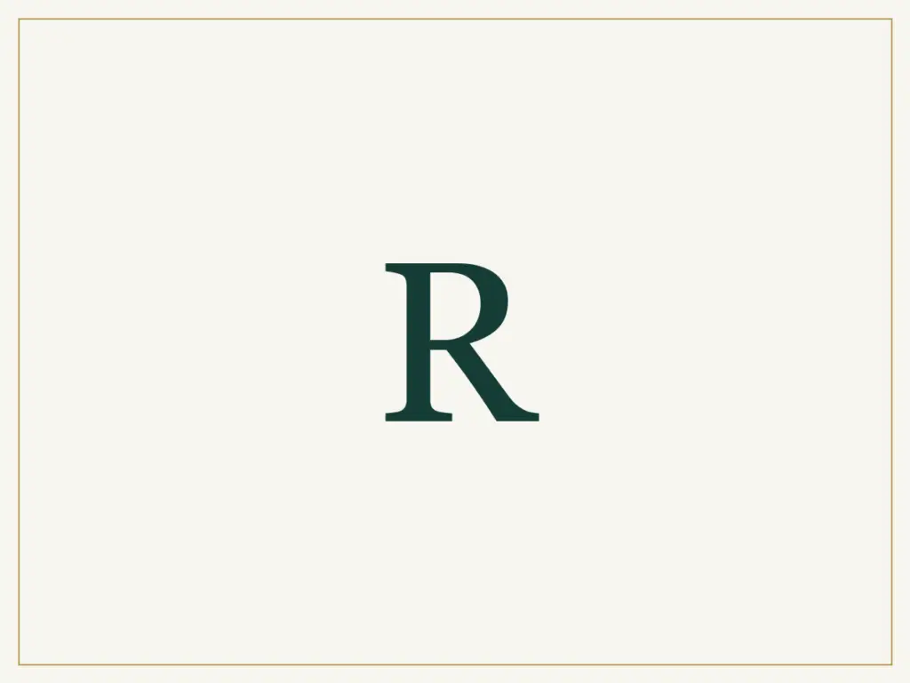 Letter R placeholder; no community photograph